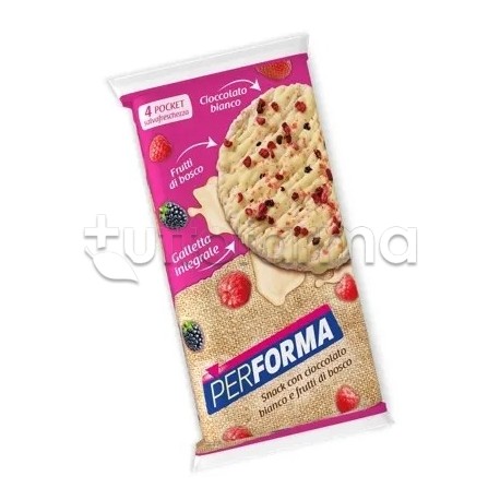 Pesoforma Gallette Cioccolato Bianco e Frutti di Bosco Snack Ipocalorico 8 Pezzi