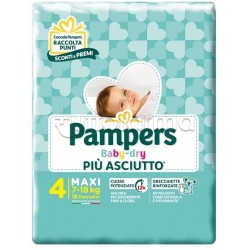 Pampers Baby-Dry Downcount Maxi Taglia 4 7-18kg 18 Pannolini