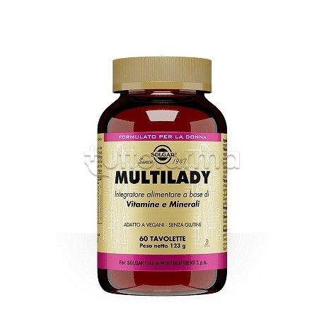 Solgar Multilady Integratore Vitamina e Minerali per Donna 60 Tavolette