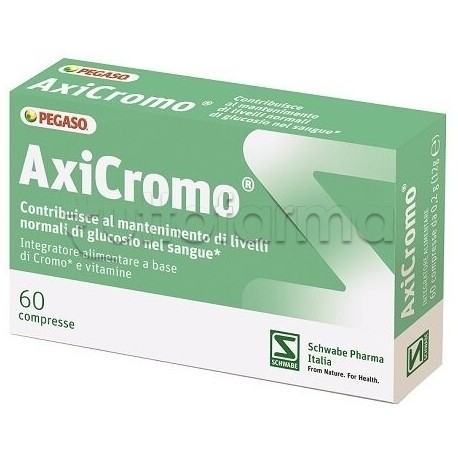 Axicromo Integratore per Metabolismo dei Macronutrienti e Glucosio 60 capsule Axicromo Integratore per Metabolismo dei Macronutrienti e Glucosio 60 capsule