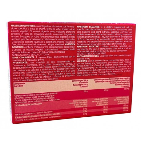 Marco Viti Massigen Gonfiore Integratore per Disturbi Intestinali 20 Capsule Marco Viti Massigen Gonfiore Integratore per Disturbi Intestinali 20 Capsule