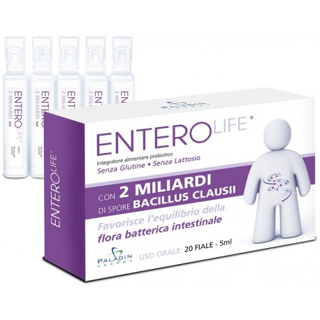 Enterolife 2 Miliardi Integratore per Intestino Equivalente Enterogermina 20 Fiale Da 5ml