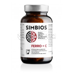 Simbios Ferro + C Integratore di Ferro e Vitamina C per Intolleranti al Glutine 90 Capsule