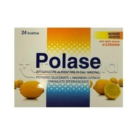 Polase Integratore di Magnesio e Potassio 24 Bustine Gusto Limone Polase Integratore di Magnesio e Potassio 24 Bustine Gusto Limone