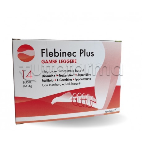 Flebinec Plus Integratore per Gambe e Microcircolo 14 Bustine