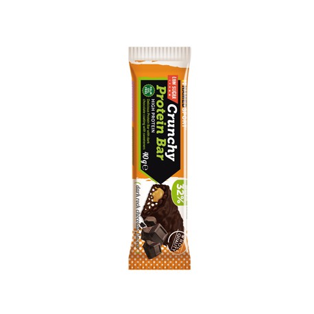Crunchy Protein Bar Dark Rock Chocolate Barretta Energetica 40g