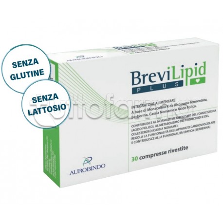 scatola di Brevilipid Plus Integratore per il Colesterolo 30 Compresse
