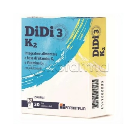 Didi 3 K2 Integratore di Vitamina di D3 e K2 30 Film