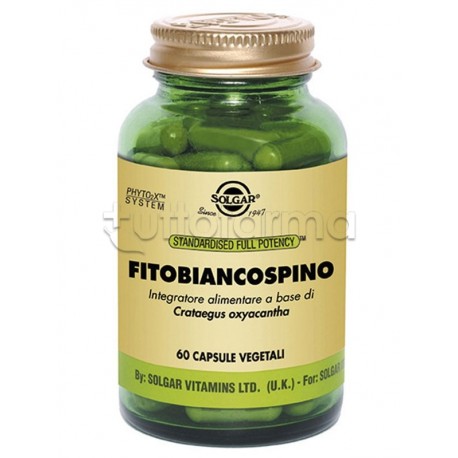 Solgar Fitobiancospino Integratore per Pressione 60 Capsule Vegetali Solgar Fitobiancospino Integratore per Pressione 60 Capsule Vegetali