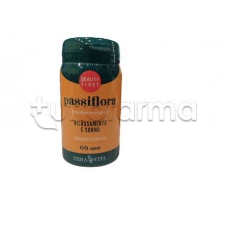 Erba Vita Passiflora Integratore per il Sonno 60 Capsule Erba Vita Passiflora Integratore per il Sonno 60 Capsule