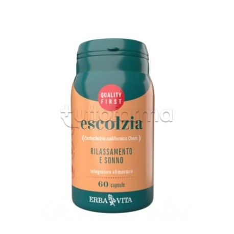 Erba Vita Escolzia Integratore per Sonno 60 Capsule Erba Vita Escolzia Integratore per Sonno 60 Capsule