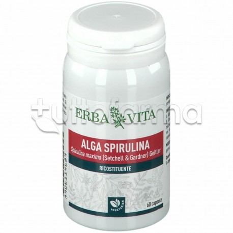 Erba Vita Alga Spirulina Integratore Ricostituente 60 Capsule Erba Vita Alga Spirulina Integratore Ricostituente 60 Capsule