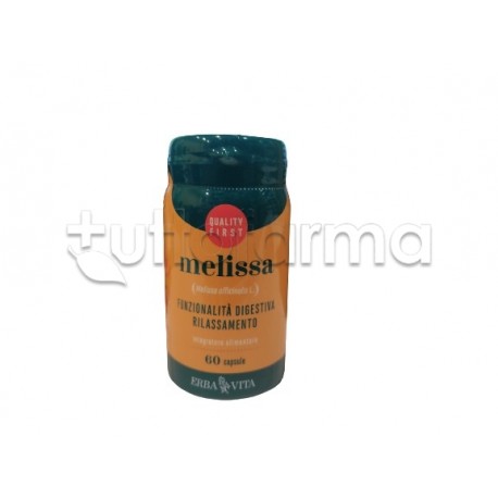 Erba Vita Melissa Integratore per Benessere Mentale 60 Capsule Erba Vita Melissa Integratore per Benessere Mentale 60 Capsule