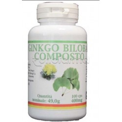 Gingko Biloba Composto Integratore per Benessere Mentale 100 Capsule Gingko Biloba Composto Integratore per Benessere Mentale 100 Capsule