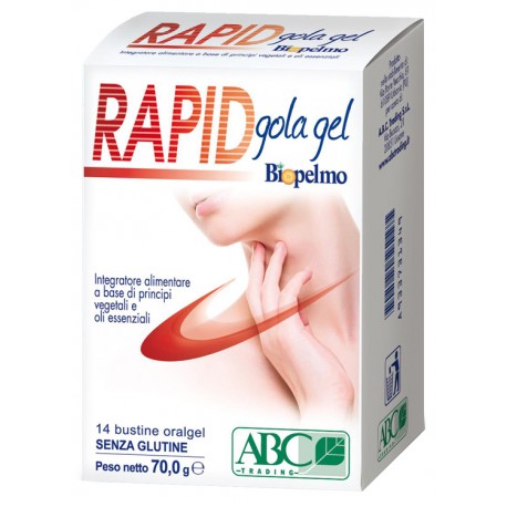 Rapid Gola Gel Biopelmo Integratore per Gola 14 Bustine Rapid Gola Gel Biopelmo Integratore per Gola 14 Bustine