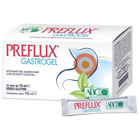 Preflux Gastrogel Integratore per Stomaco 10 Stick Pack