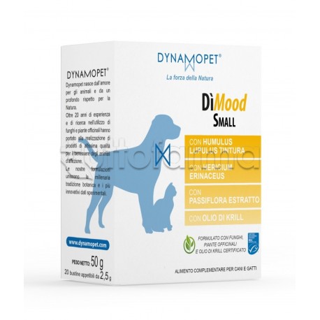 Dynamopet DìMood Small Alimento Complementare per Cani e Gatti 20 Bustine