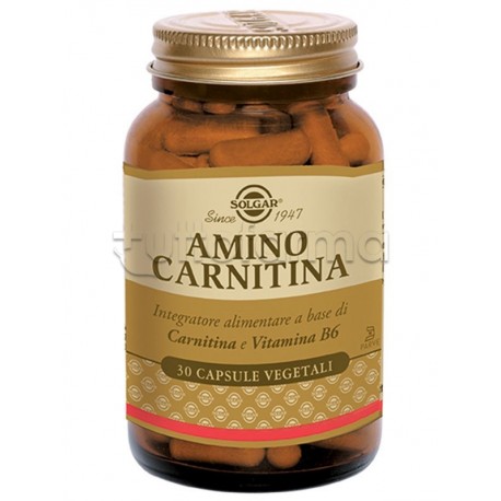Solgar Amino Carnitina 500 Integratore Energetico 30 Capsule Solgar Amino Carnitina 500 Integratore Energetico 30 Capsule