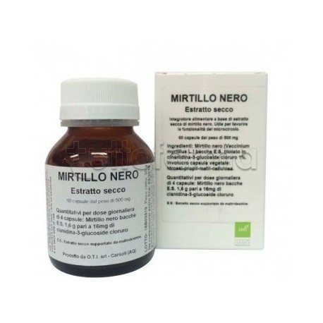 Oti Mirtillo Nero integratore per Circolazione 60 Capsule Oti Mirtillo Nero integratore per Circolazione 60 Capsule