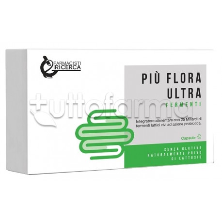 FPR Più Flora Ultra Integratore Fermenti Lattici per Diarrea 10 Capsule