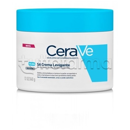 CeraVe SA Crema Levigante 10% Urea Pelli Molto Secche, Ruvide e Screpolate Flacone 340g CeraVe SA Crema Levigante 10% Urea Pelli Molto Secche, Ruvide e Screpolate Flacone 340g