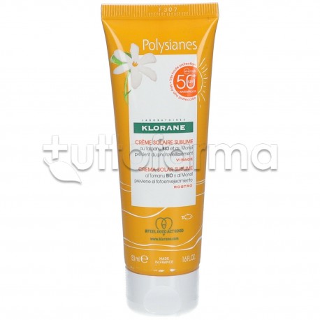Klorane Les Polysianes Crema Solare Viso Sublime SPF50+ 50ml Klorane Les Polysianes Crema Solare Viso Sublime SPF50+ 50ml