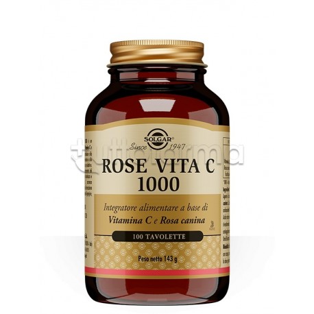 Solgar Rose Vita C 1000 Integratore Vitamina C 100 Tavolette Solgar Rose Vita C 1000 Integratore Vitamina C 100 Tavolette
