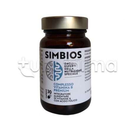 Simbios Complesso Vitamina B Premium Intregratore per Intolleranti al Glutine 30 Capsule Simbios Complesso Vitamina B Premium Intregratore per Intolleranti al Glutine 30 Capsule
