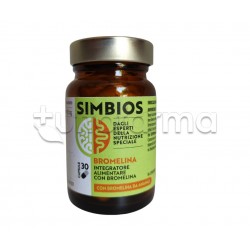 Simbios Bromelina Integratore per Funzione Digestiva per Intolleranti al Glutine 30 Capsule