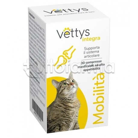 Vettys Integra Mobilità Gatto Integratore per le Articolazioni per Gatti 30 Compresse