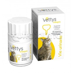 Vettys Integra Vie Urinarie Gatto Integratore per i Gatti 30 Compresse