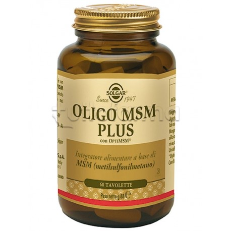 Solgar Oligo Msm Plus Integratore per Articolazioni 60 Tavolette