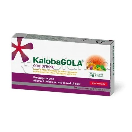 Kaloba Gola Compresse per Mal di Gola Gusto Balsamico 20 Compresse