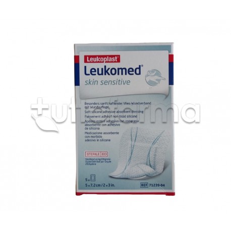 Leukomed Skin Sensitive Medicazione Post-Operatoria Sterile 5 x 7,2cm 5 Pezzi
