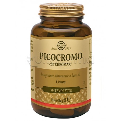 Solgar Picocromo Integratore per Glicemia e Metabolismo 90 Tavolette Solgar Picocromo Integratore per Glicemia e Metabolismo 90 Tavolette