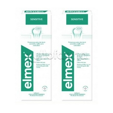 Elmex Sensitive Collutorio per L'Igiene Orale 2 Pezzi da 400ml