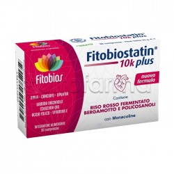 Fitobios Fitobiostatin 10K Plus Integratore per il Colesterolo 30 Compresse Fitobios Fitobiostatin 10K Plus Integratore per il Colesterolo 30 Compresse