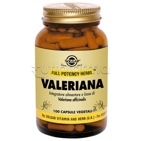 Solgar Valeriana Officinalis Integratore Rilassante Naturale 100 Capsule Vegetali Solgar Valeriana Officinalis Integratore Rilassante Naturale 100 Capsule Vegetali