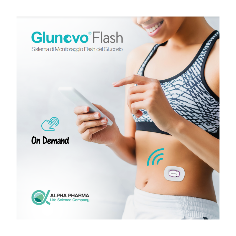 Glunovo Flash Misuratore Continuo Glicemia 1 Sensore