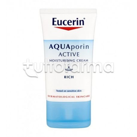Eucerin Aquaporin Active Idratante per Pelli Secche e Sensibili Viso Rich 40 ml