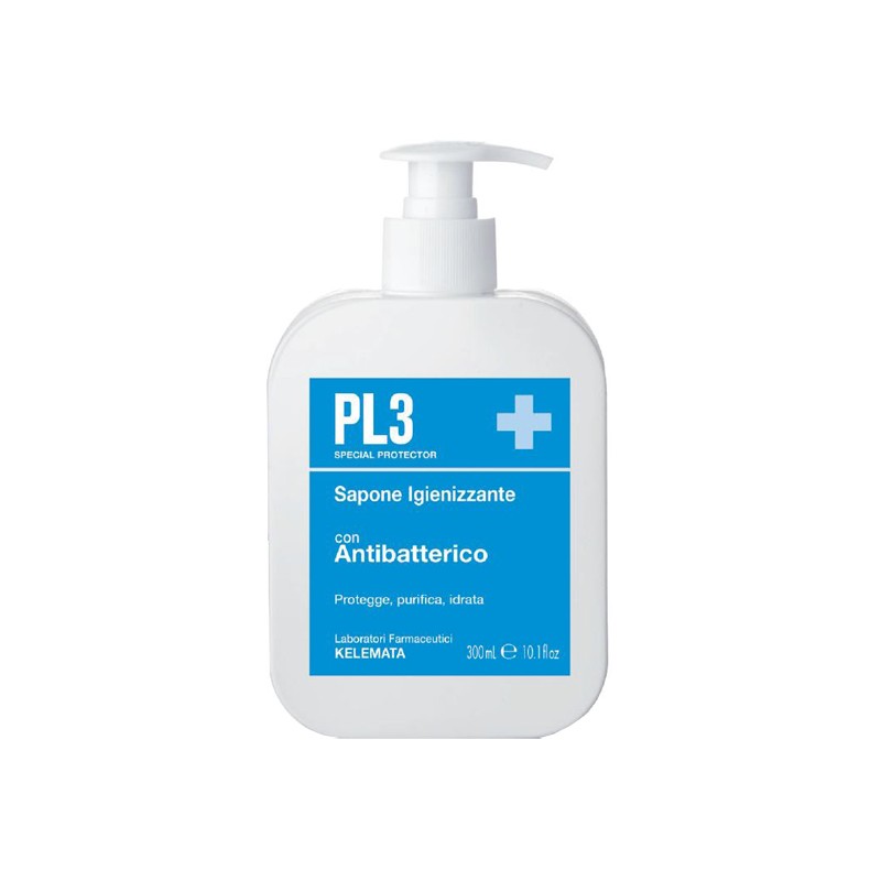 Pl3 Sapone Igienizzante Antibatterico per Mani e Corpo 300ml