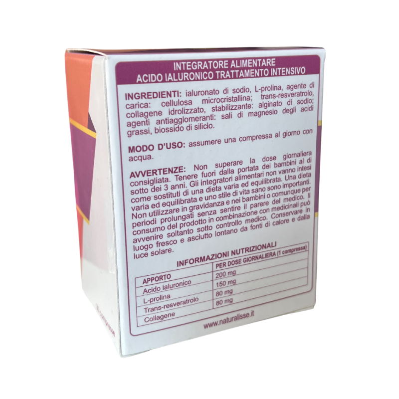 Naturalisse Acido Ialuronico Integratore 30 Compresse