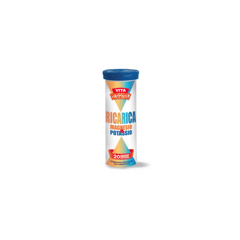 Vita Attiva Ricarica Integratore di Magnesio e Potassio 20 Compresse Vita Attiva Ricarica Integratore di Magnesio e Potassio 20 Compresse