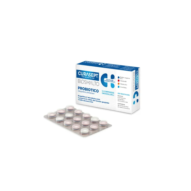 Curasept Biosmalto Probiotico Integratore per Le Gengive 14 Compresse Curasept Biosmalto Probiotico Integratore per Le Gengive 14 Compresse