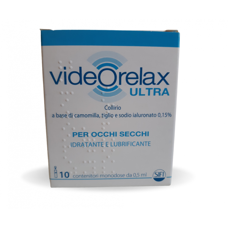 Videorelax Ultra Collirio per Occhi Secchi 10 Flaconcini da 0,5ml