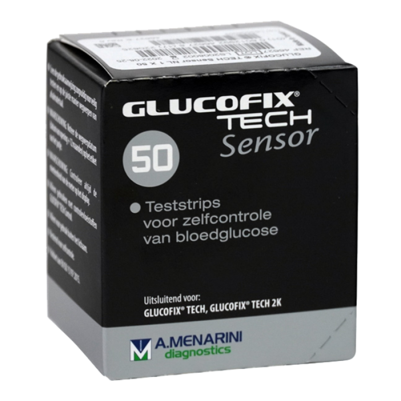Glucofix Tech Sensor Strisce per Misurazione Glicemia 50 Pezzi