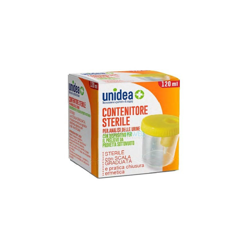 Unidea Contenitore Sterile Urine con Prelievo Sottovuoto 120ml 1 Pezzo -  TuttoFarma
