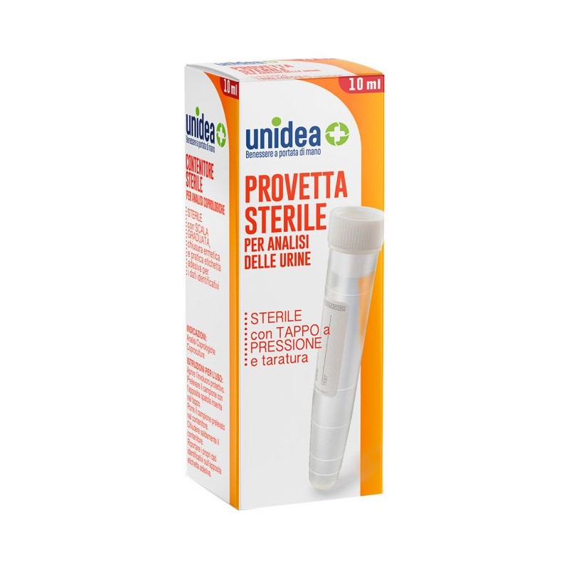 Unidea Provetta Sterile per Analisi delle Urine 10ml 1 Pezzo
