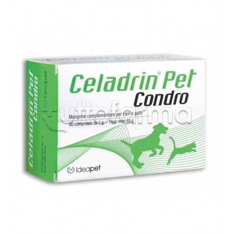 Celadrin Pet Condro Integratore Veterinario per Articolazioni di Cani e Gatti  60 Capsule