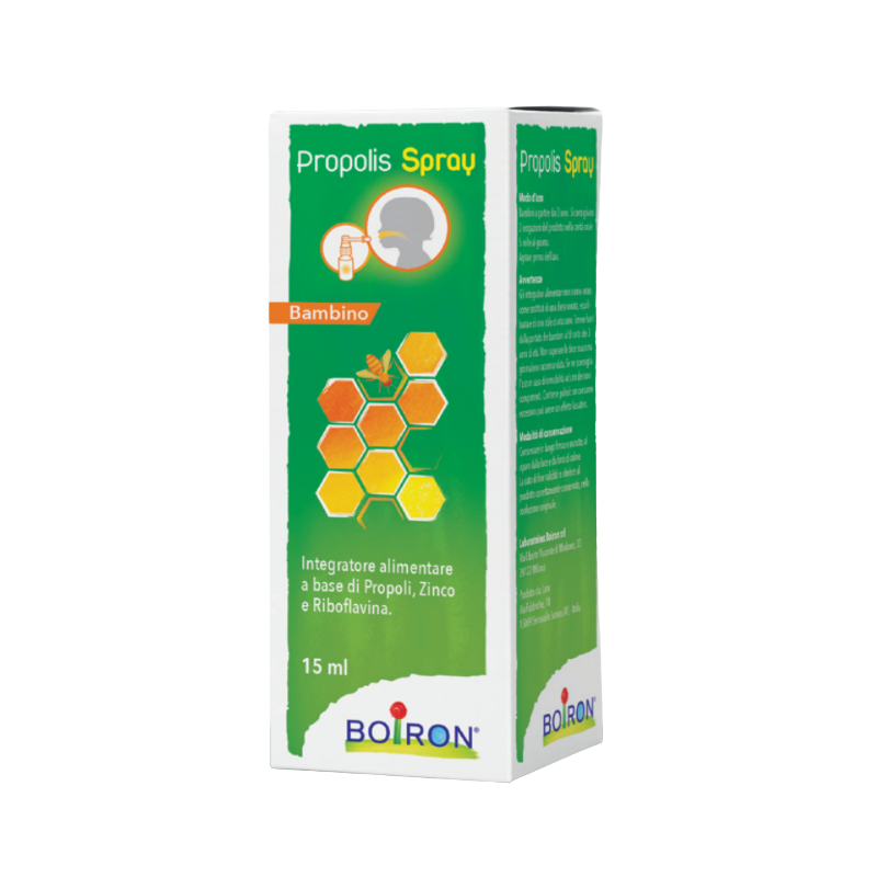 Boiron Propolis Spray con Propoli per Mal di Gola per Bambini 15ml Boiron Propolis Spray con Propoli per Mal di Gola per Bambini 15ml